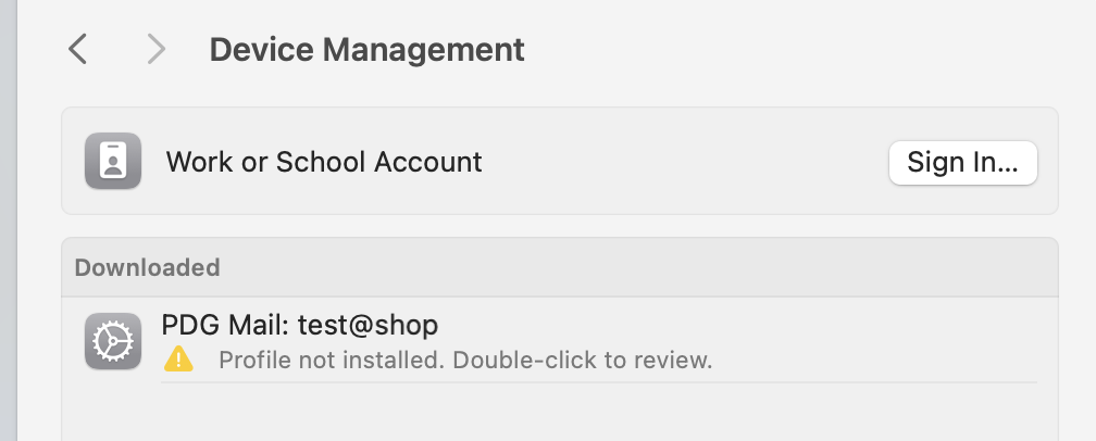 MacOS Profile Installation